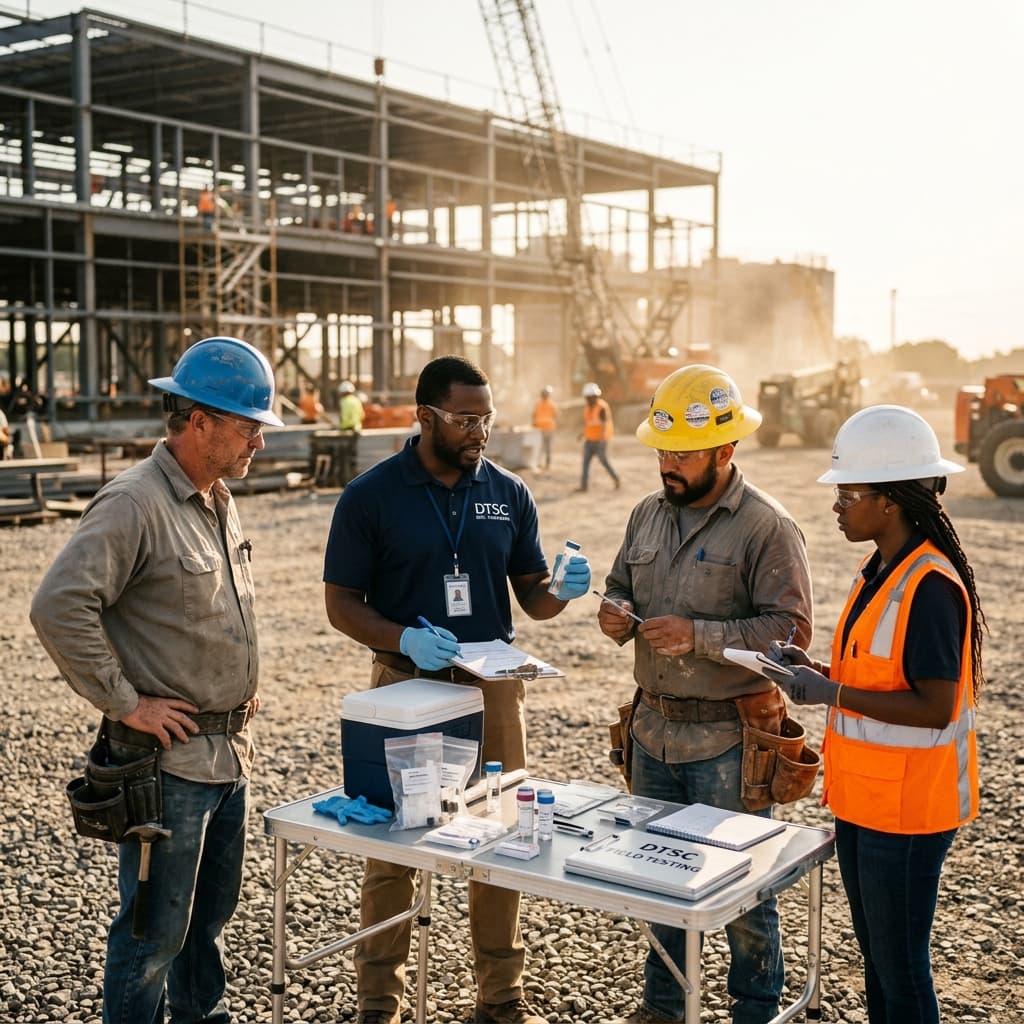 On-site drug testing at a construction job site